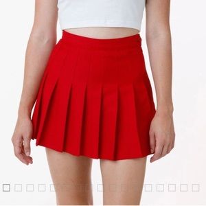 American apparel red tennis skirt